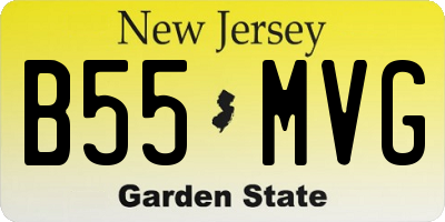 NJ license plate B55MVG