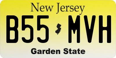 NJ license plate B55MVH