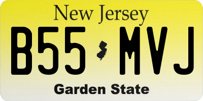 NJ license plate B55MVJ