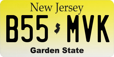 NJ license plate B55MVK