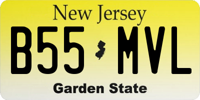 NJ license plate B55MVL