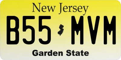 NJ license plate B55MVM
