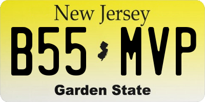 NJ license plate B55MVP