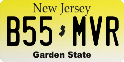 NJ license plate B55MVR