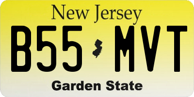 NJ license plate B55MVT
