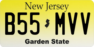 NJ license plate B55MVV