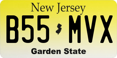 NJ license plate B55MVX