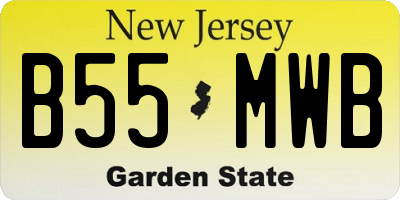 NJ license plate B55MWB