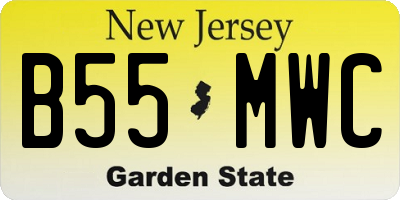 NJ license plate B55MWC