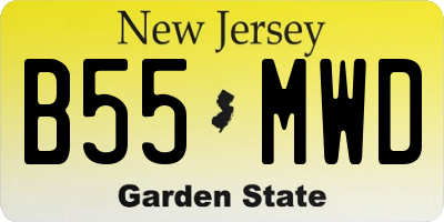 NJ license plate B55MWD