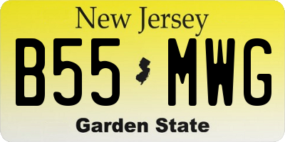 NJ license plate B55MWG