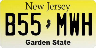NJ license plate B55MWH