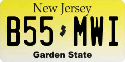 NJ license plate B55MWI