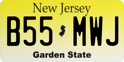 NJ license plate B55MWJ