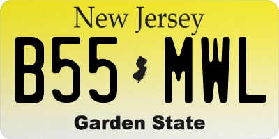 NJ license plate B55MWL