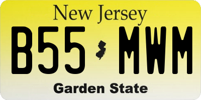 NJ license plate B55MWM