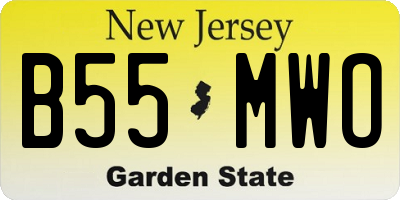 NJ license plate B55MWO