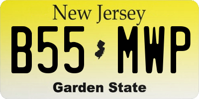 NJ license plate B55MWP