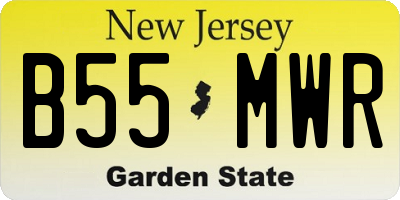 NJ license plate B55MWR