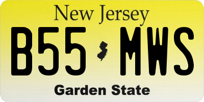 NJ license plate B55MWS