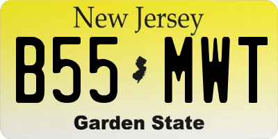 NJ license plate B55MWT