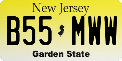 NJ license plate B55MWW