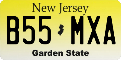 NJ license plate B55MXA
