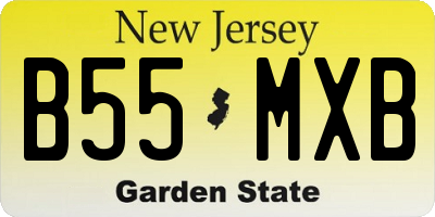 NJ license plate B55MXB