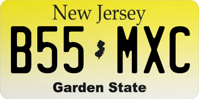 NJ license plate B55MXC