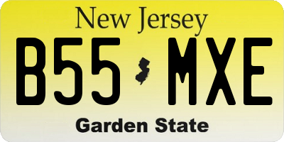 NJ license plate B55MXE