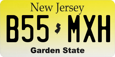 NJ license plate B55MXH