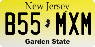 NJ license plate B55MXM