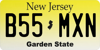 NJ license plate B55MXN