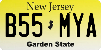 NJ license plate B55MYA