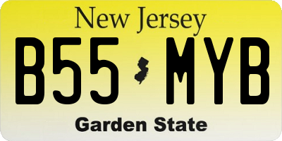 NJ license plate B55MYB