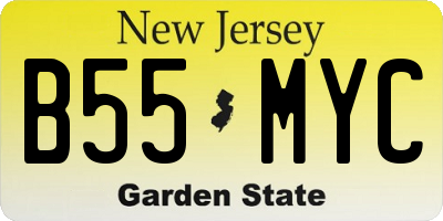 NJ license plate B55MYC