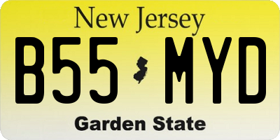 NJ license plate B55MYD
