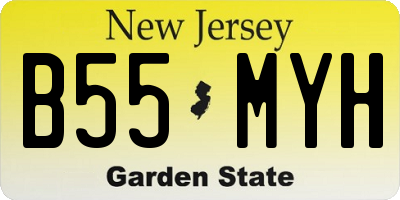 NJ license plate B55MYH