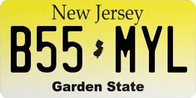 NJ license plate B55MYL