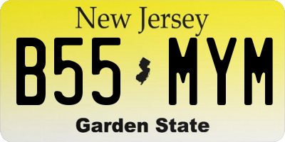NJ license plate B55MYM