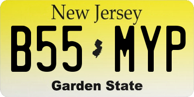 NJ license plate B55MYP