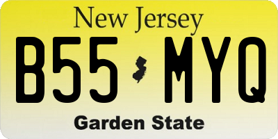 NJ license plate B55MYQ