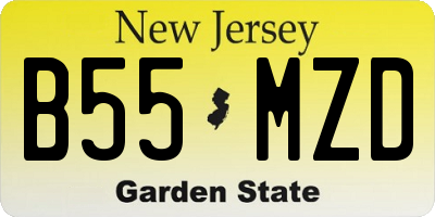 NJ license plate B55MZD