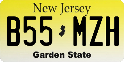 NJ license plate B55MZH