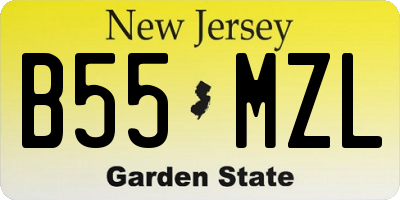 NJ license plate B55MZL