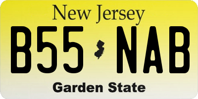 NJ license plate B55NAB