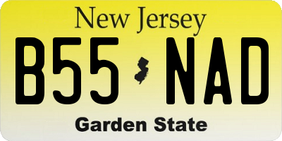 NJ license plate B55NAD