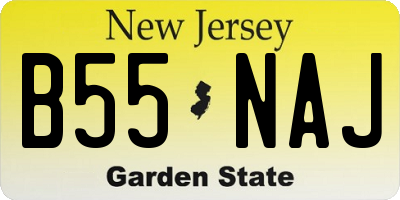 NJ license plate B55NAJ