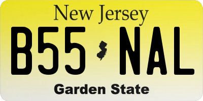 NJ license plate B55NAL