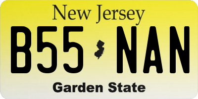 NJ license plate B55NAN